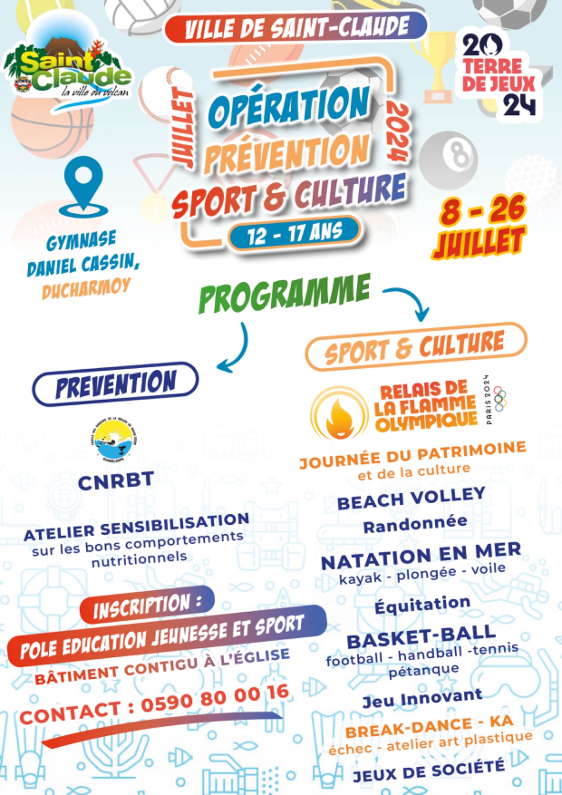 Prévention Sport Culture 8-26 juillet