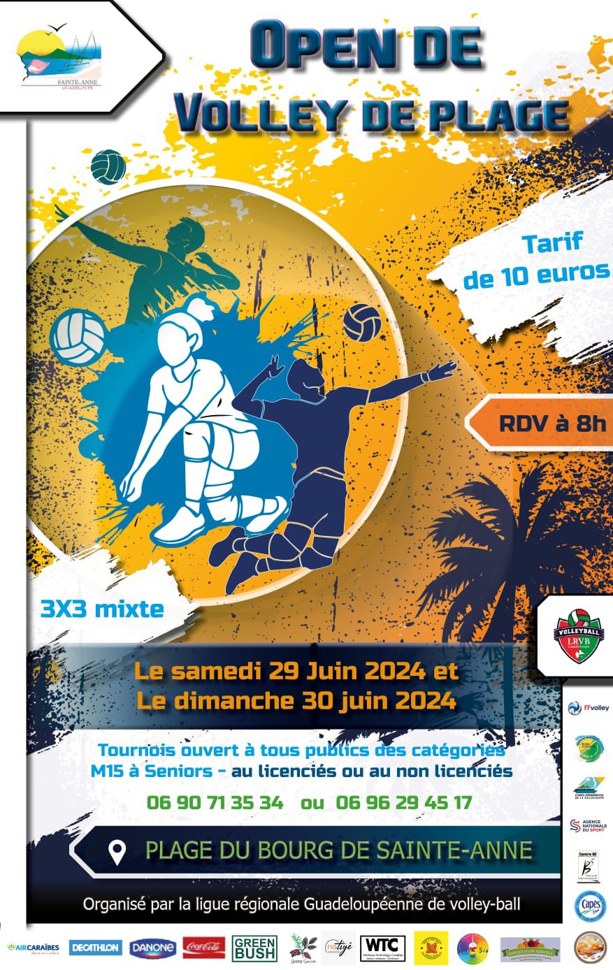 Tournoi 3×3 mixte Beach 29/30 Juin